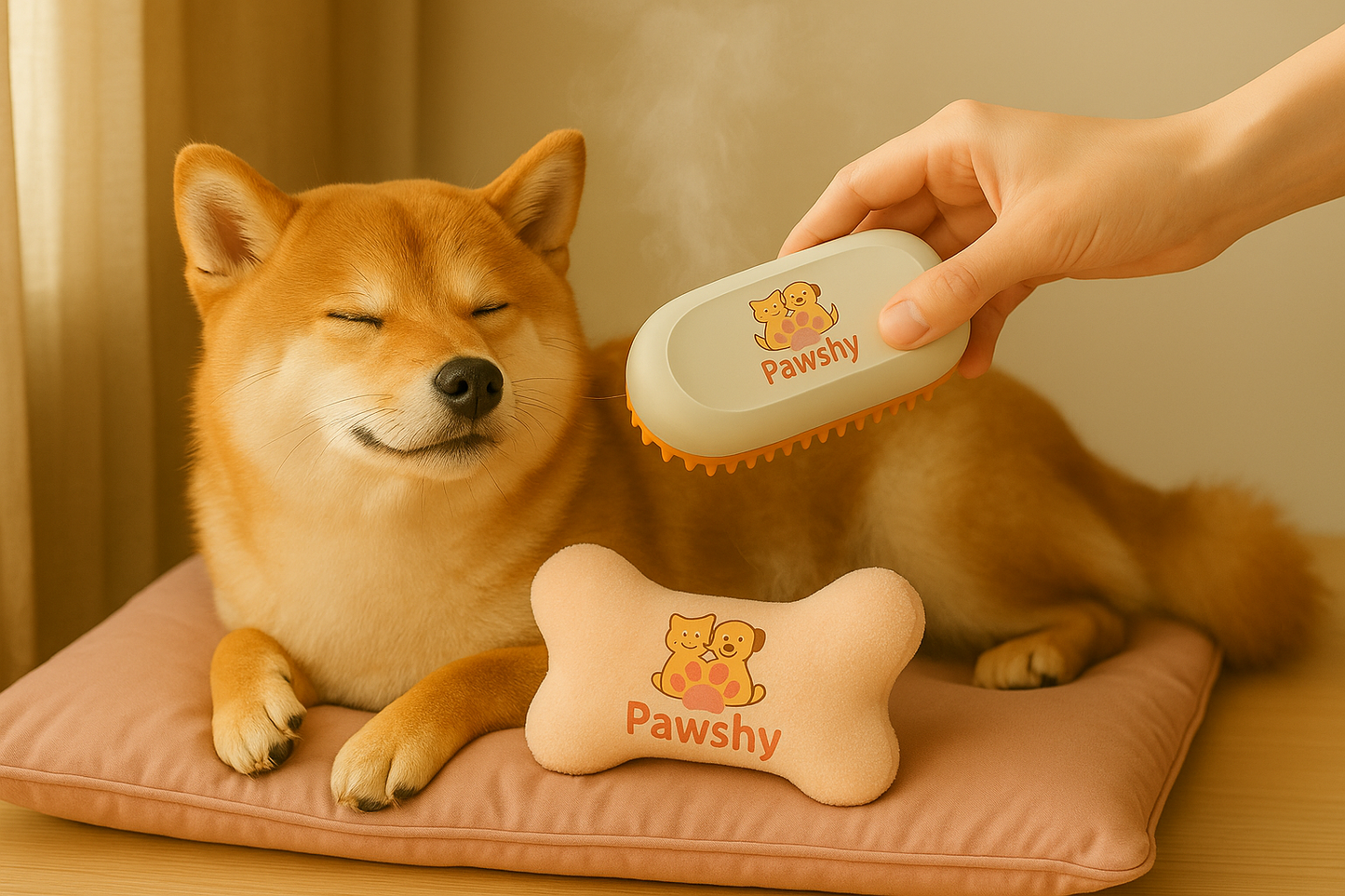 3-in-1 Steam Brush โ Massage, Cleaning & Detangling for Pets